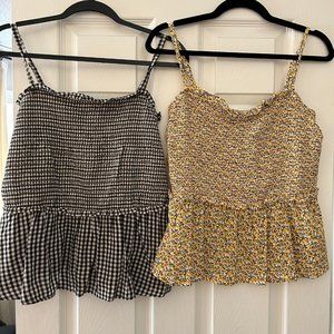 Old Navy Sleeveless Peplum Tops NWT Size LG (2 items)